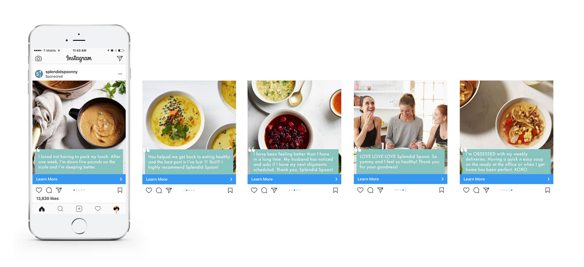 Instagram Sponsored Slider Example