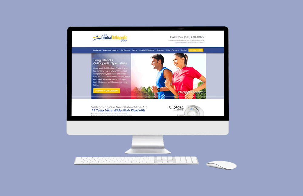 Orthopedic practice web design by Logic Web Media