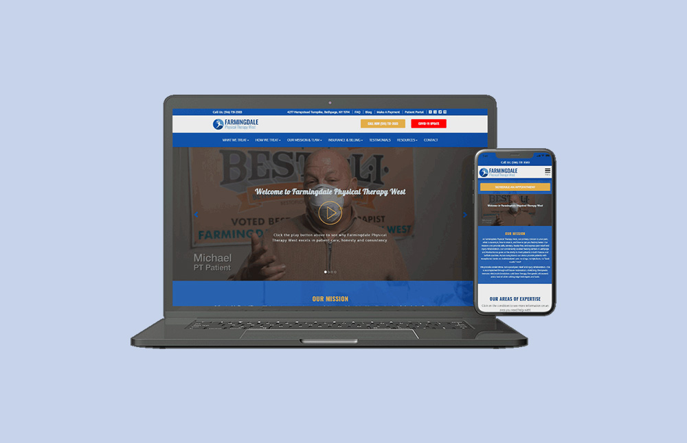Farmingdale Physical Therapy website preview