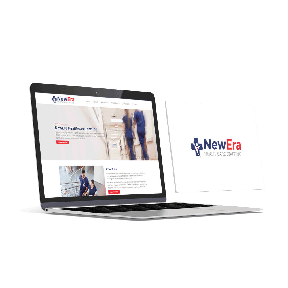 hope page and logo designed for NewEra staffing website