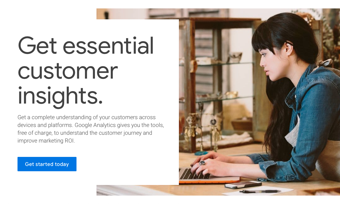 screen shot of Google Marketing platform home page